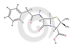 Penicillin structural formula