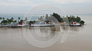 Peninsula in mouth of Ozama River. Santo Domingo, Dominican Republic