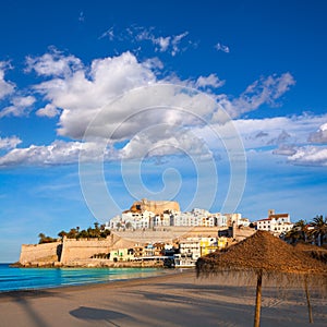 Peniscola Castle and beach in Castellon Spain photo