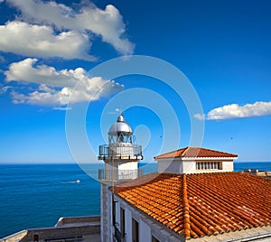 Peniscola Lighthouse in Castellon Spain