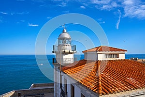 Peniscola Lighthouse in Castellon Spain