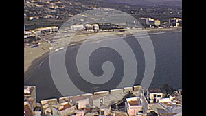 Peniscola walls panorama in 1970s