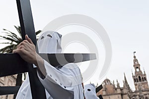 Penitent with cross