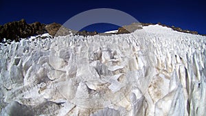 A field of the penitentes snow formation in Damavand photo