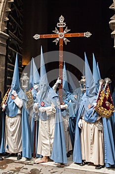 Penitents of the brotherhood of San Esteban