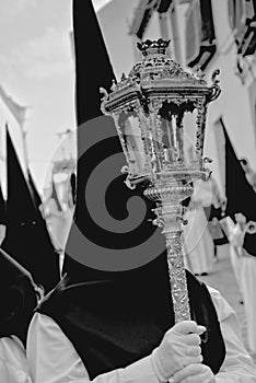 Penitents at the procession of the Holy Monday 1