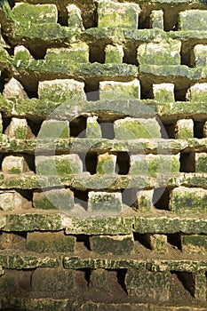 Penmon Priory Dovecote, Anglesey, Wales, United Kingdom. Interior, nesting boxes.