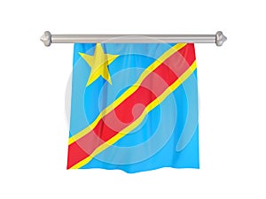 Pennant with flag of democratic republic of the congo