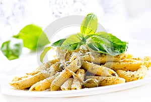 Penne Pasta with Pesto Sauce