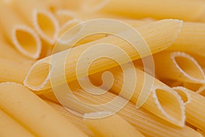 Penne - pasta typical of Italian cuisine, originating in southern Italy.