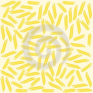 Penne pattern Italian pasta.Vector illustration
