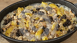 Penne quattro formaggi with truffles