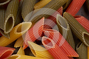 Penne texture multicolored