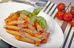 Pennette in tomato sauce