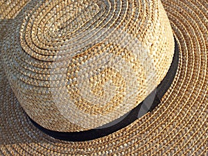 Pennsylvania Amish Straw Hat Detail