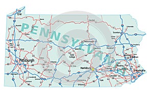 Pennsylvania Interstate Map photo