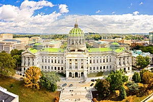 Pennsylvania State Capitol, in Harrisburg on a sunny day. photo