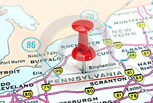Pennsylvania state USA map photo