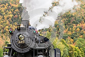 Jim Thorpe Pennsylvania fall landscape steam engine photo