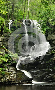 Pennsylvania Waterfall In Spring