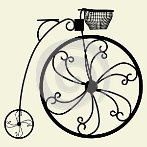 Penny-Farthing Bicycle Vector 03