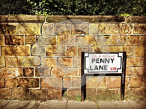 Penny Lane in Liverpool