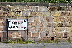 Penny Lane in Liverpool