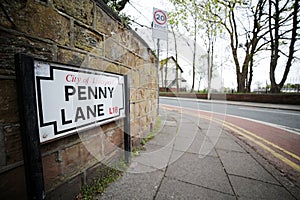 Penny Lane road, Liverpool, United Kingdom