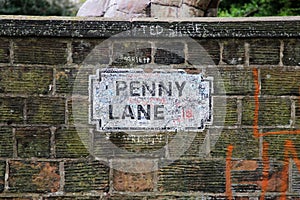 Penny Lane road, Liverpool, United Kingdom