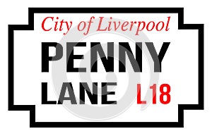 Penny Lane Street Sign