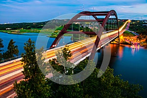 Pennybacker Bridge 360 highway Colorful Vivid Summer Colorado river