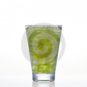 Pennywort or asiatic cold herbal drink in glass