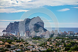 Penon de Ifach with the city of Calp from North photo