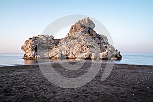 Penon del Cuervo beach  in Malaga, photo