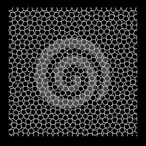 Penrose tiling mosaic in black and white. vector