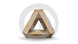 Penrose triangle impossible object optical illusion
