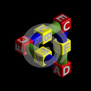 Penrose triangle from Toy cubes