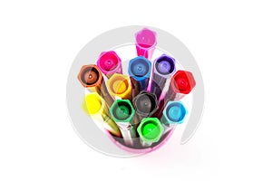 Pens Color Isolate on white