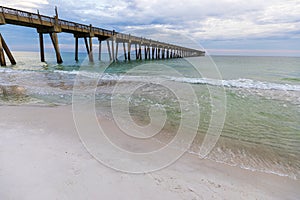 Pensacola Beach Gulf Pier at sunset