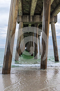 Pensacola Beach Gulf Pier at sunset