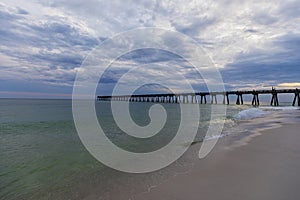 Pensacola Beach Gulf Pier at sunset