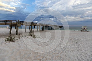 Pensacola Beach Gulf Pier at sunset