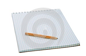 Pensil on the notebook photo