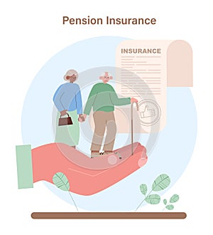 Pension insurance concept. Idea of security and protection of property