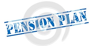 Pension plan blue stamp