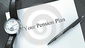 Pension plan concept photography