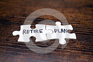 Pension Retire Planning With Jigsaw Pieces