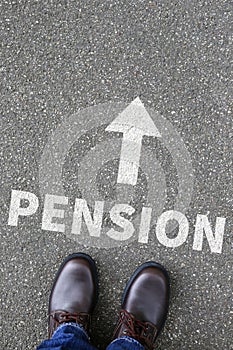 Pension retirement business concept