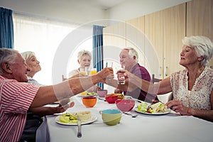 Pensioners at lunch