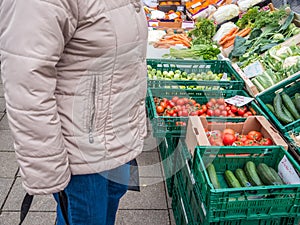 Pensioners at the vegetable market